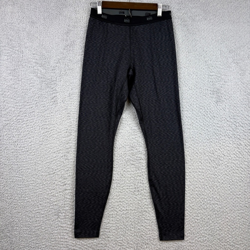 REI Base Layer Leggings Womens Small Gray Space Dye Thermal Pants Gorpcore Hike